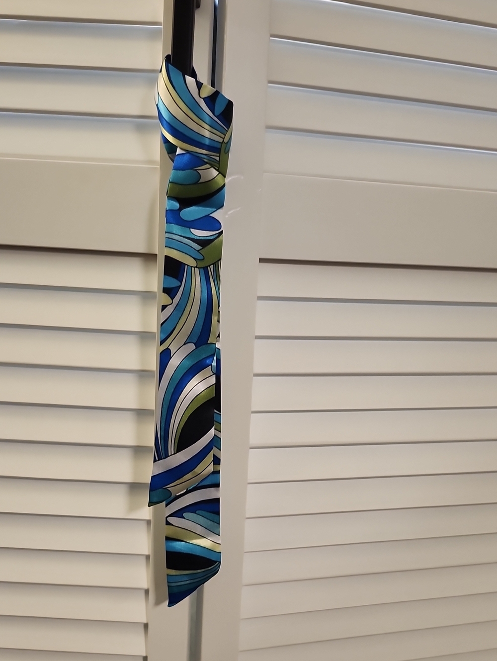 Blue & Green Patterned Purse Or Neck Scarf